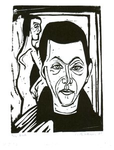 Cabeza de hombre de Ernst Ludwig Kirchner